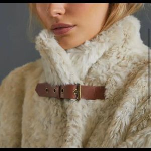 Sigrid Faux Fur Cream Jacket. Size Small.